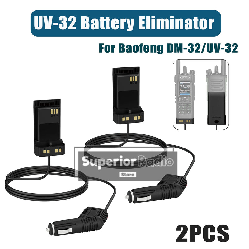 Baofeng UV-32 DM-32 Battery Eliminator 12-24V DM32 UV-32 Walkie Talkie Car Charger Radio Cigarette Lighter Accessories 1/2/5PCS
