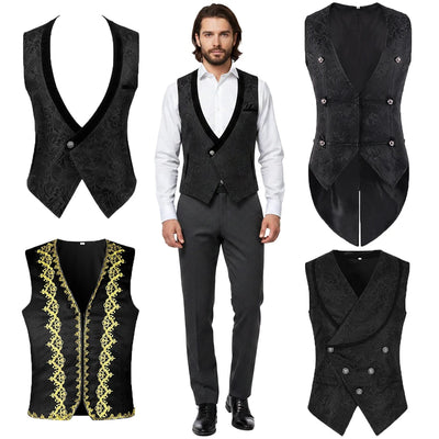 Men's Vests Medieval-Style Vintage Costume Tuxedo | SAMAG