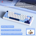 AJAZZ AK690 65% Mechanical Keyboard Wired USB Plug and Play Full-key Hot-Swap Mixed Light 68 Keys Gaming Keyboard for Laptop PC