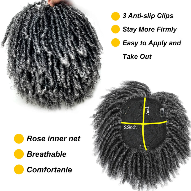 Synthetic Dreadlock Braided Half Wig Black Brown Blonde Grey Soft Faux Locs Natural Style Cosplay Costume Party Daily Anime Wigs