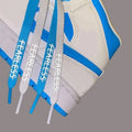 Rubber Band Classic Shoe Laces Reflective Letter Printing Flat Shoelaces for Sneakers Fashion Sports Strings Casual Accessories