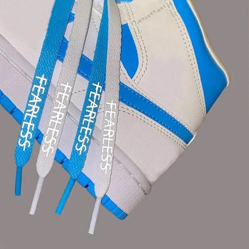 Rubber Band Classic Shoe Laces Reflective Letter Printing Flat Shoelaces for Sneakers Fashion Sports Strings Casual Accessories