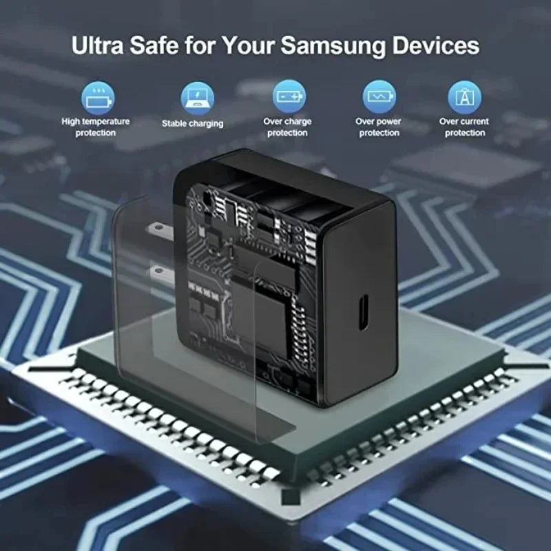 45W PD Fast Charging For Samsung S22 S23 Ultra Note10 Plus Mobile Phone USB Type C Cable Fast Quick Charging Wall Adapter