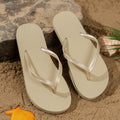 Women's Summer Casual Solid Colour Lightweight Comfortable Non-Slip Bathroom Beach Pool EVA Round Head Flat Bottom Flip-Flops