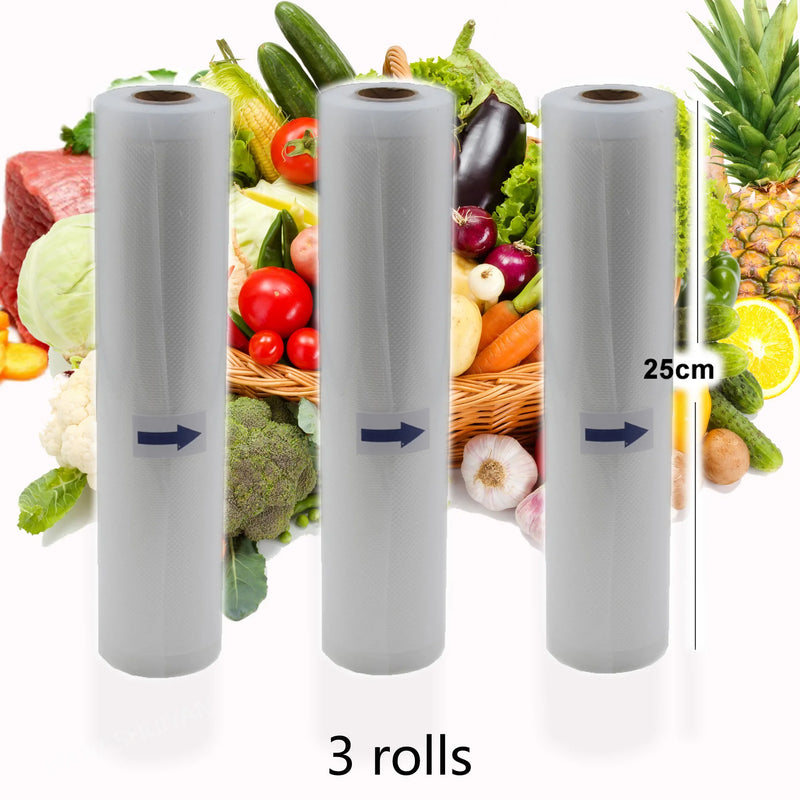 5 Rolls/Lot Food vacuum sealer Storage saver bags Vacuum 5 size Bags For Kitchen Vacuum Sealer to keep food fresh