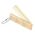 2 in 1 Portable Folding Comb Chocolate-Shaped Mini Compact Hair Comb with Mirror Creative Travel Hair Smooth Styling Tool
