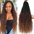 Bewill 1- 8 Packs Goddess Bohemian Box Braids Crochet Hair With Curly Ends 14 18 24 Inches Synthetic Box Braids Hair Extensions