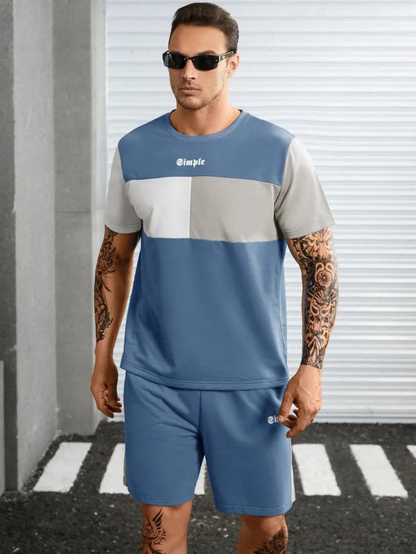 New Summer Vacation Leisure Daily 3D Men's Sports Wear Large Round Neck Short sleeved T - shirt Set Casual - View 9 | SAMAG
