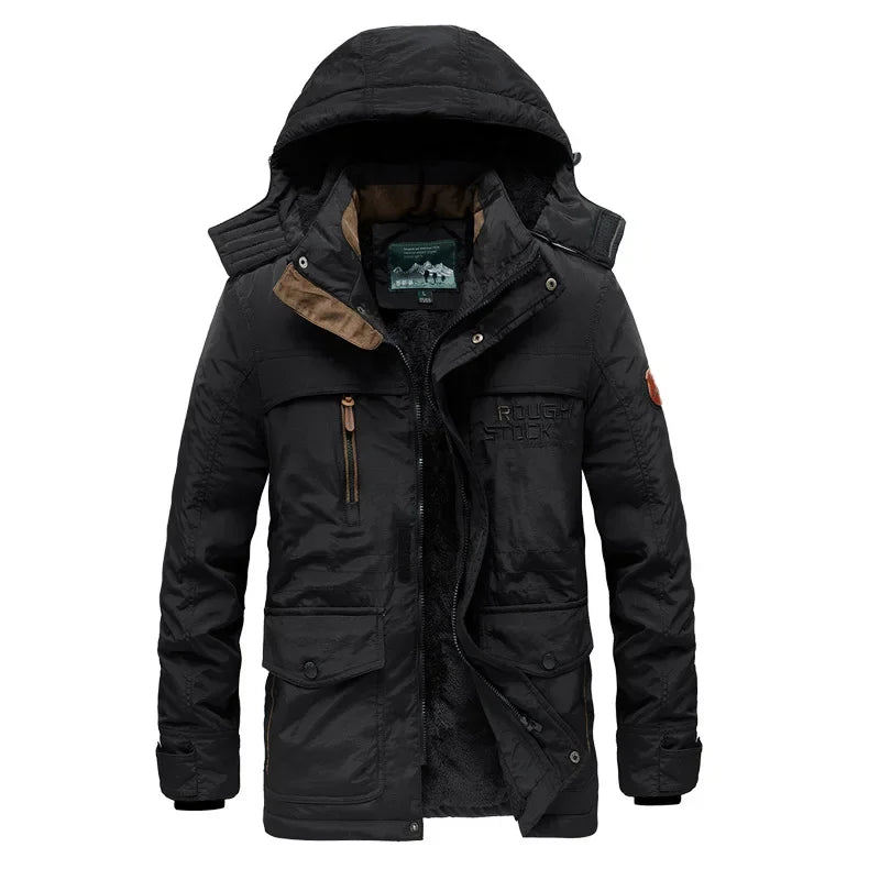 Men Hooded Long Down Jackets Casual Overcoats Warm Parkas Quality Male Winter Jackets Outdoor Long Coats Winter Clothing 6XL