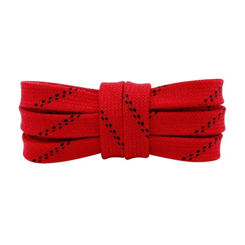 1cm Waxed Ice Hockey Shoelaces Dual Layer Braid 23-70 Inch Halloween Christmas Fall Winter for Roller Derby & Ice Hockey Skates