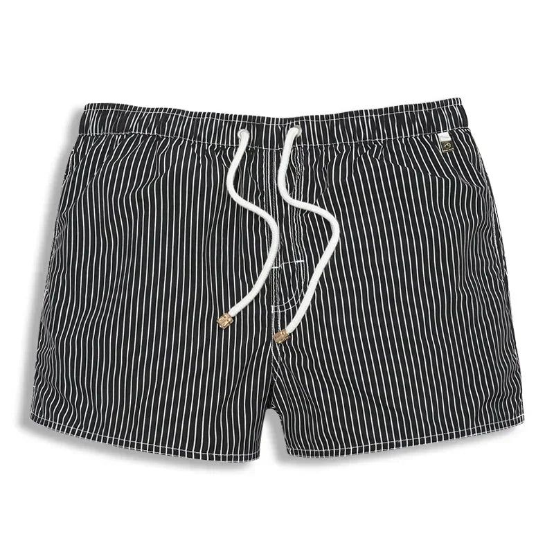 Striped Men Casual Shorts Beach Pants Board Short Quick Dry Sports Trunk Summer Seaside Beachwear Loose Homewear Sleeping Pajama