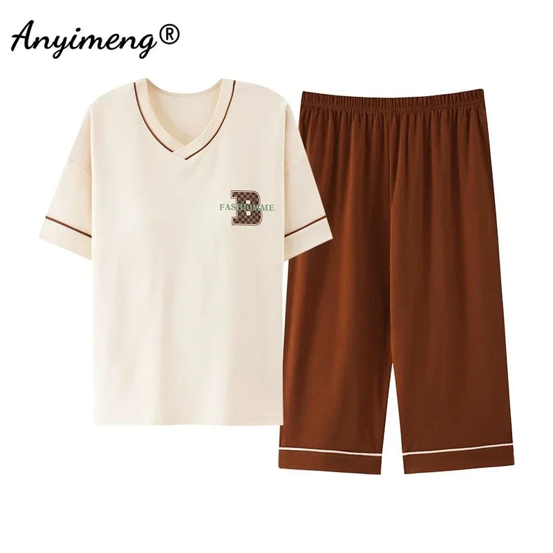 Summer Capris Pajamas Cute Cartoon Print for Women | SAMAG