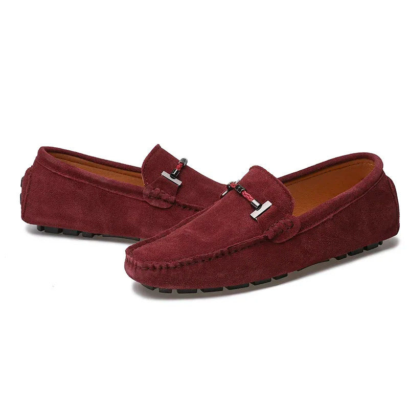 New Men Casual Shoes Fashion Suede Soft Men Loafers Leisure Moccasins Slip on Men's Driving Shoes Lazy Shoe Handmade Flats Comfy
