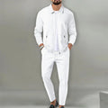 Men's tracksuit zipper cardigan running suit Jacket Pants 2 Piece Set Sports Autumn Sportswear - View 3 | SAMAG