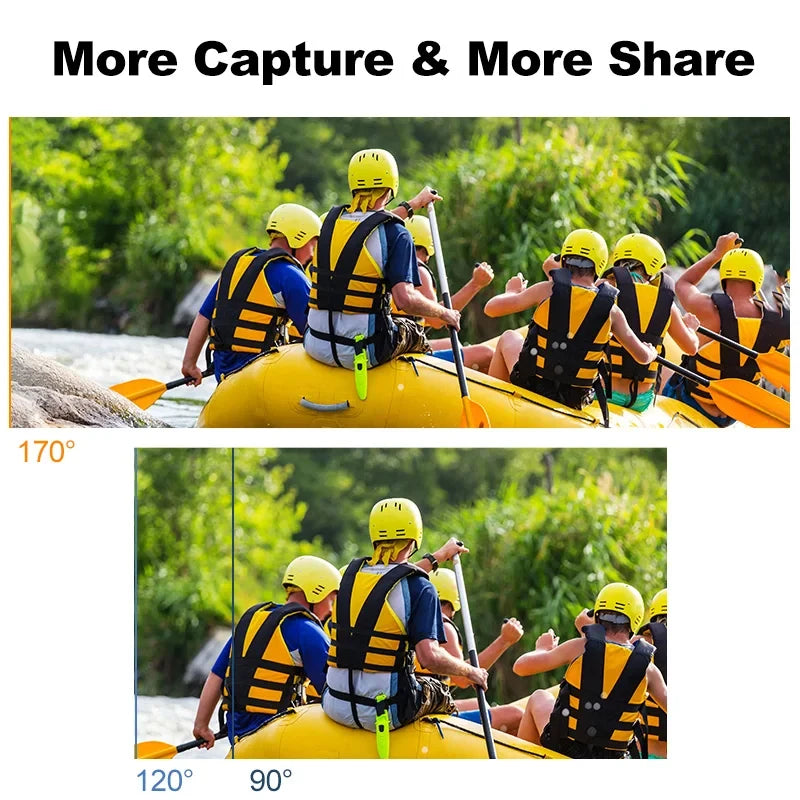 Regaton Action Camera 4K 30FPS 24MP WiFi 170° Wide Angle Len Dual Screen Display Video Camera 30M Underwater Waterproof Camera