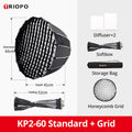 TRIOPO KP2 Parabolic Softbox 60/70/90/120cm Bowens Mount for Sokani X100 COLBOR Godox Aputure LED Video Light vs Godox QR-P