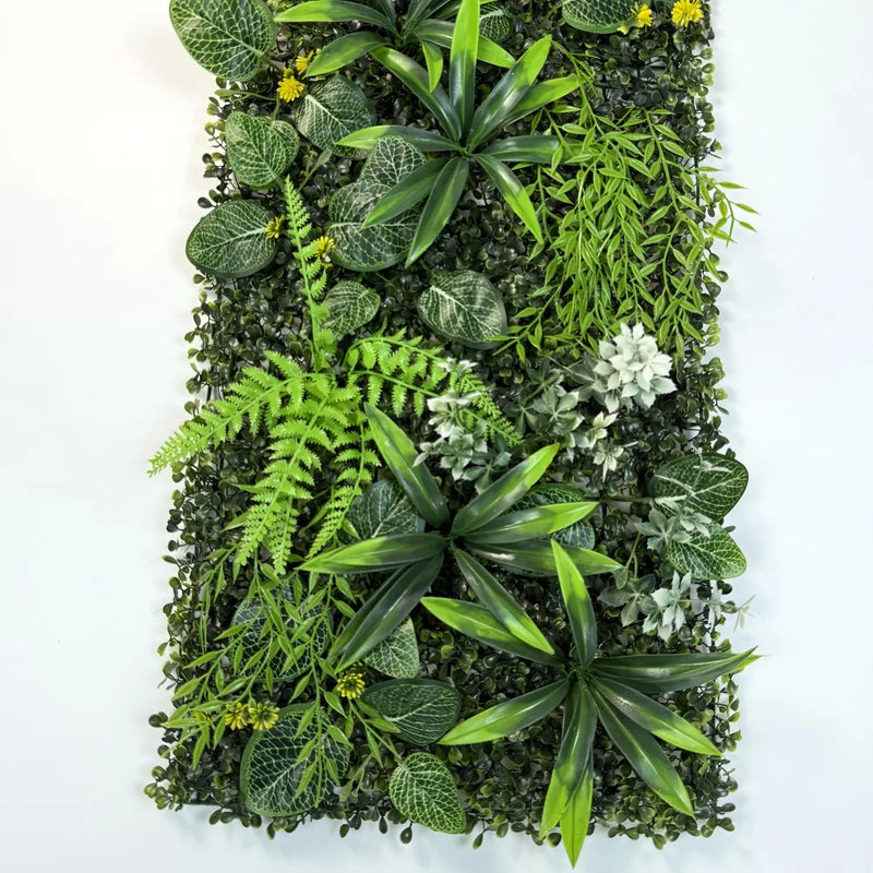 15.75×47.24inch Artificial Simulated Green Plant Background Wall High-Quality Plastic Simulation Hanging Panel Garden Decora