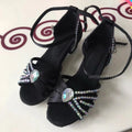 Latin Dance Shoelaces, Diamond Women's Dance Shoes, Soft Sole, Comfortable and Breathable, New Style of Practice Shoes