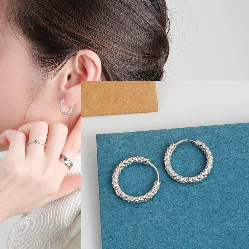 VENTFILLE 925 Sterling Silver CZ Star Moon Asymmetric Hoop Earrings for Women Girls Gold Silver Color Party Jewelry Gifts