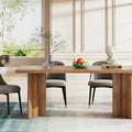 63-inch Dining Table for 4-6, Farmhouse Kitchen Table with Large Tabletop, Rectangular Eating Table for Dining Room, Living Room
