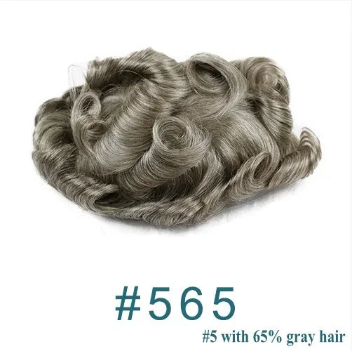 Super Ultra Thin Skin 0.02mm 80-100%Density Men Toupee Brown Black 210# Human Hair System Undetectable Natural Hairline Prosthes