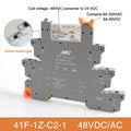 Din Rail Slim Relay Module 41F - 1Z - C4 - 1 Integrated PCB Mount Power With Holder 12V 24V ACDC 220V - Visuel 22 | SAMAG