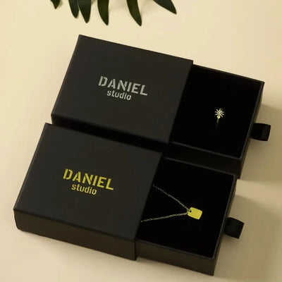 1PCS Free Paper Box Necklace Ring With Sponge Drawer Personalized Exquisite Jewelry Packaging Pack 8*8 10*10 | SAMAG