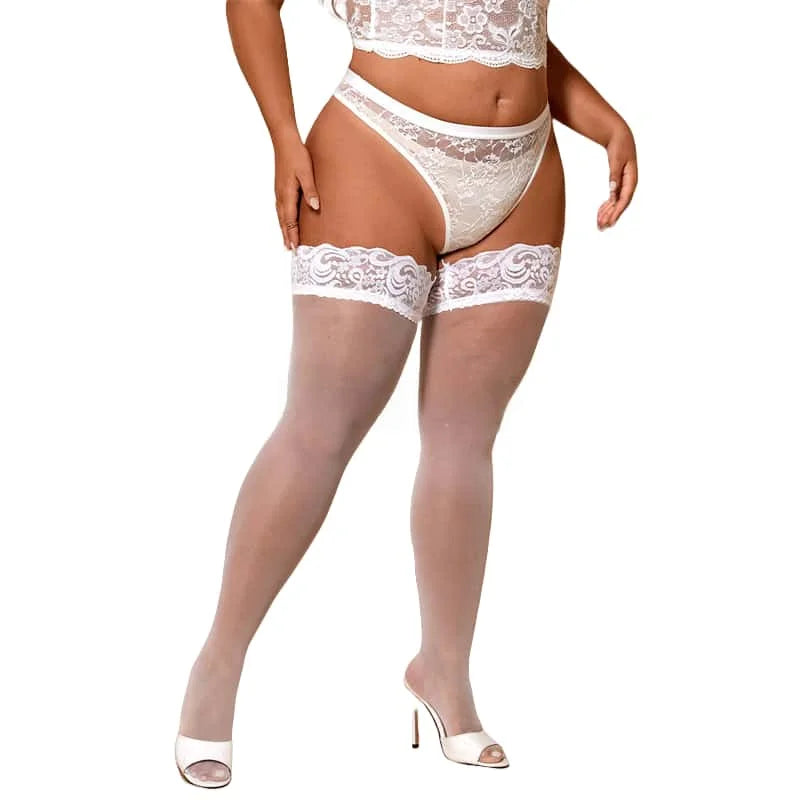 High Waist Sexy Fishnet Black Garter Stockings Tights Open Crotchless Body Suit Large Plus Size Pantyhose for Oversized Woman XL