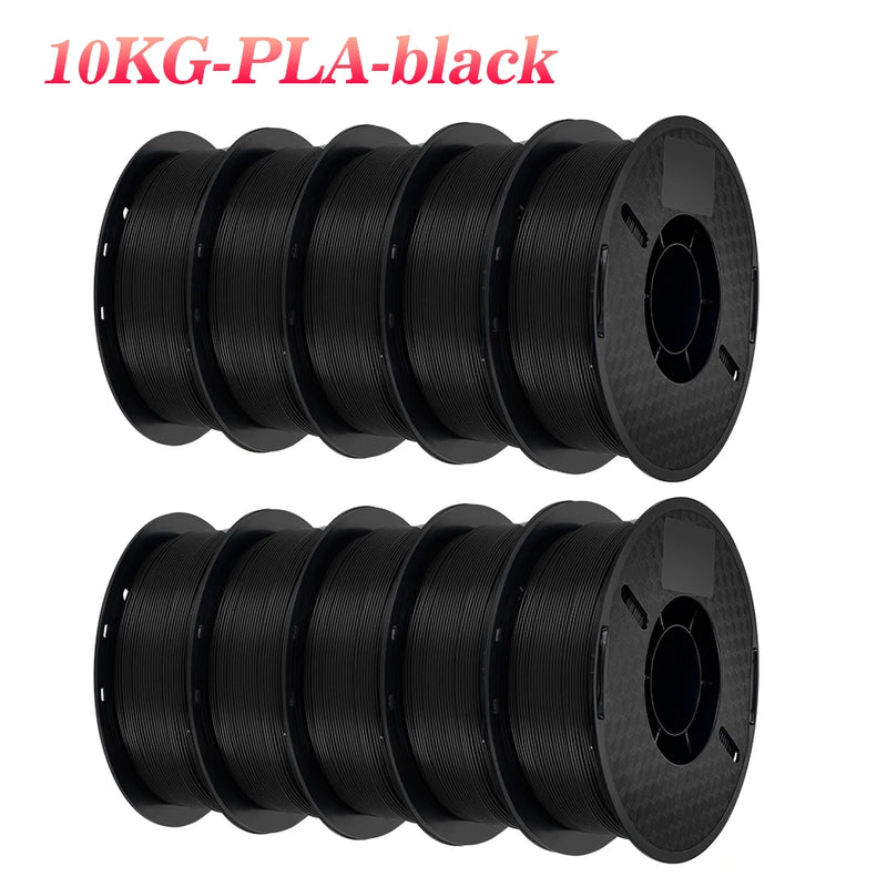 KINGROON 22LBS PETG or PLA filament 3D Printer Filament 10 Rolls 1KG 1.75MM Eco-Friendly Good Toughness Mix Color Free Shipping