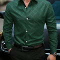 Men's Casual Long Sleeve Shirt Lightweight Polyester | SAMAG