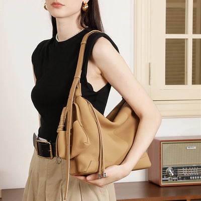 HIFASHION Genuine Cowhide Leather Hobo Bag Women Soft | SAMAG