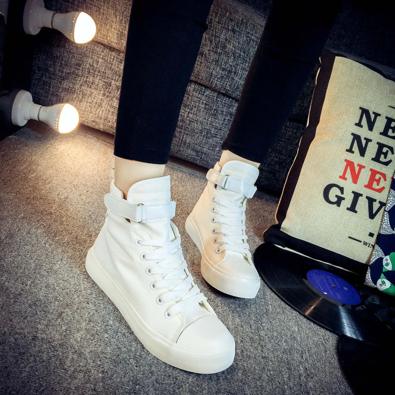 New Canvas Shoes Men's Women's Vulcanized High-top Flat Casual Shoes Student Couple's Board Shoes Sneakers Zapatos Casuales