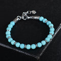 2026 Classic 6mm Tiger Eye Stone Hematite Beaded Bracelet Adjustable Stainless Steel Chain Bracelet for Men Women Jewelry Gifts