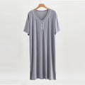 2026 Spring Summer Men's Modal Robes Pajamas Shower Mid-long Knee Length Thin Bathrobe Loose Plus Size Man Homewear Sleep Dress