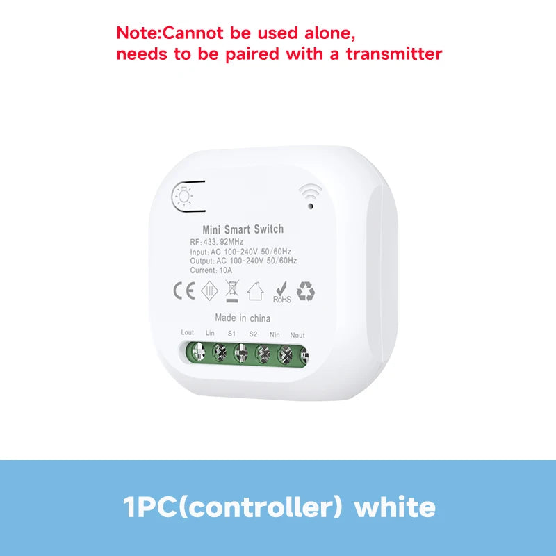 Self-Powered  Wireless Light Switch RF433MHz No Battery Waterproof Wall Panel Remote Control Kinetic Switches  for Home  Schakel