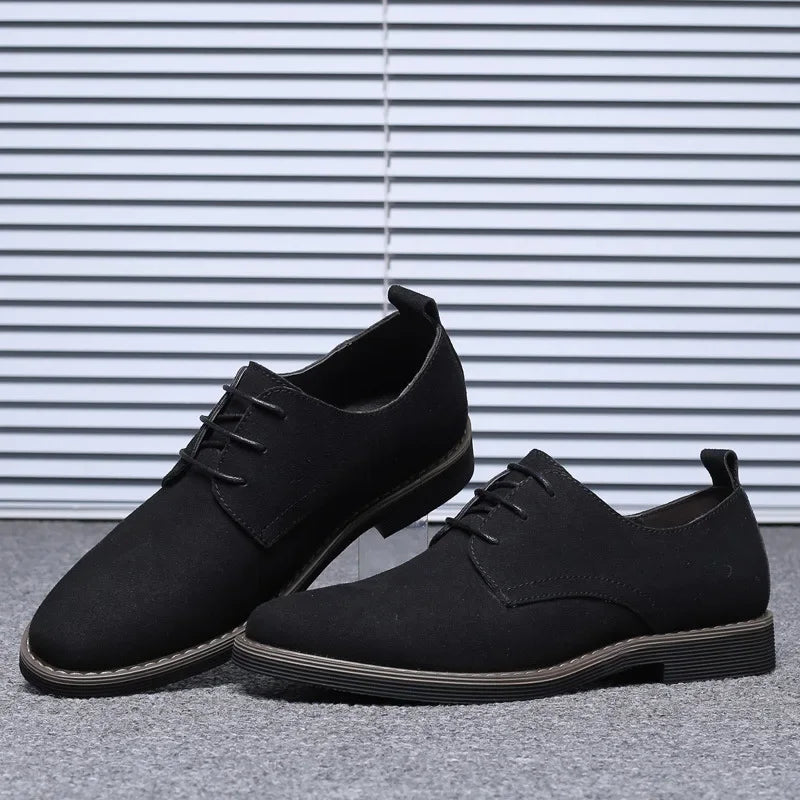 New Men Oxfords Suede Leather Dress Shoes Mens Casual Shoes Sneakers Luxury Brand Moccasins Loafers Men Classic Flats Derby Shoe