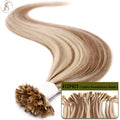 TESS U Tip Fusion Hair Extensions Microlink Keratin Hair Extensions 1g/pc Human Hair Capsules Pre Bonded Natural Hair Extensions