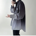 Men's shirt Gradient Plicated Long Sleeve Loose Korean | SAMAG