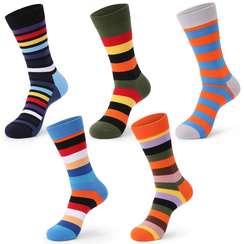 5 Pairs Men's Dress Socks Plus Large Size， Combed Cotton | SAMAG
