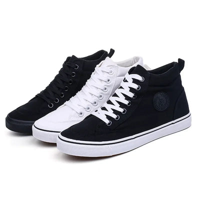 Men's High top Footwear Fashion Canvas Shoes Flat Casual | SAMAG