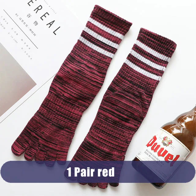 Pairs Man Toe Sport Socks Short Cotton Striped Colorful | SAMAG