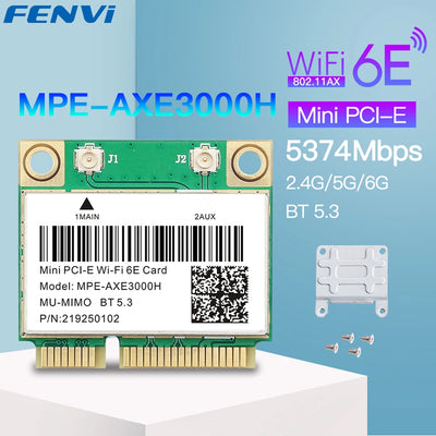 WiFi 6E 5374Mbps Mini PCI - E Card AX210 BT 5.3 Tri Band 2.4G/5G/6Ghz 802.11AX Wireless Network For Desktop/Laptop | SAMAG