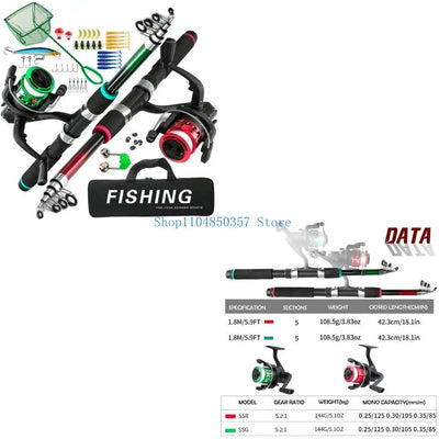 5asd Telescopic Rod Float Baits Hook Connector Landing | SAMAG