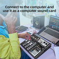 4 Channel Audio Interfacer Depusheng XT4 DJ Mixer Sound Board 99-Bit DSP Effect USB +48V Phantom Bluetooth for Karaoke