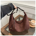 New Women's Handbags Trendy Retro Large Capacity PU Leather Shoulder Crossbody Bag Autumn and Winter Versatile Commuting Handbag
