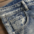 New Retro Jeans Men's Straight Leg Pants Ripped | SAMAG