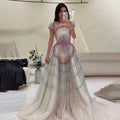 Beading Evening Dresses Gorgeous Beautiful Short Sleeve | SAMAG
