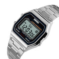 Fashion Men Stainless Steel Strap LED Display 3Bar Waterproof Digital Watch For Casual 1123 Sport Watches - Visuel 7 | SAMAG