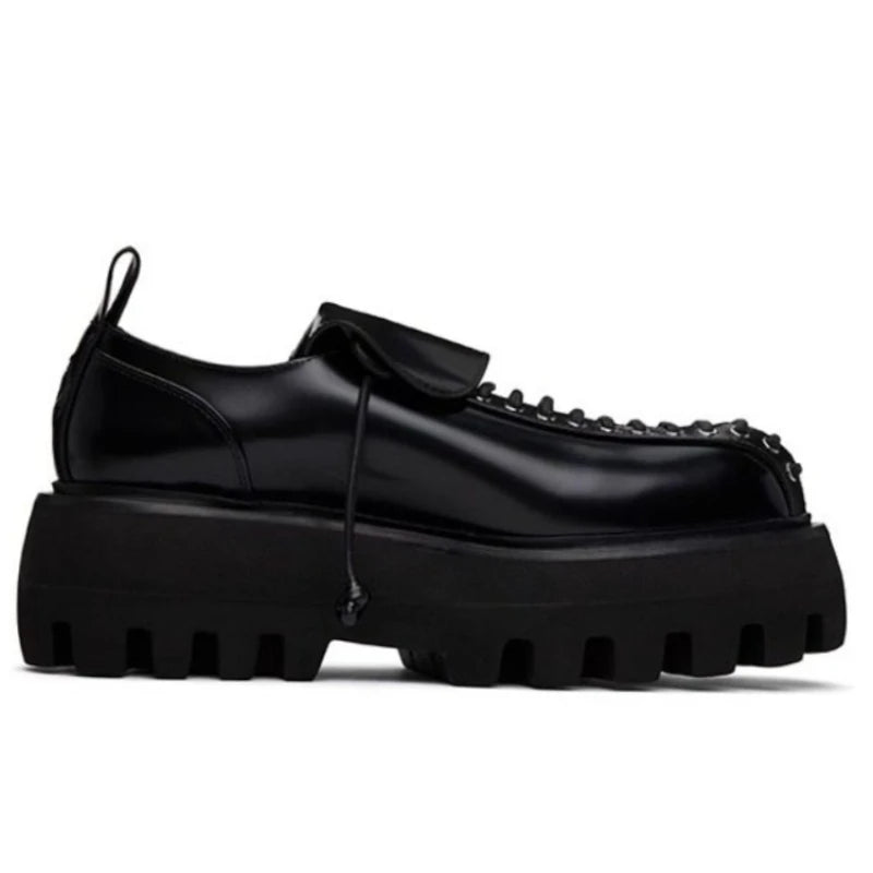 Genuine Leather England Wide Version Derby Shoes Men's Dress Shoes Commuting Comfortable Breathable Casual Tooling Shoes Strap