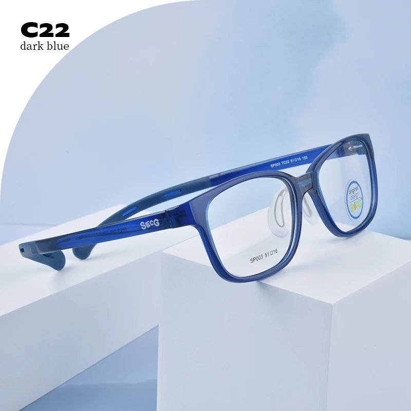 SECG Sports Children Glasses Silicone Optical Spectacle Ultralight Flexible Soft Glasses For Boys And Girls Students Myopia